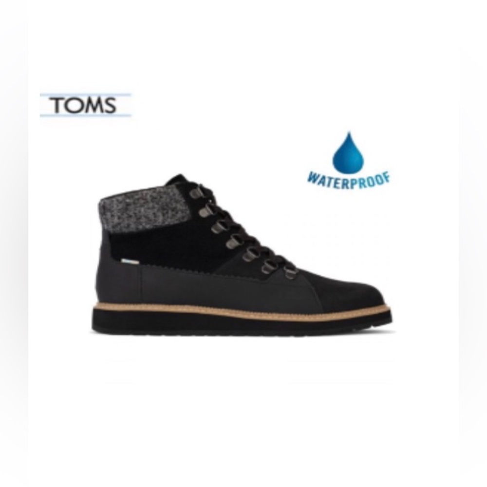 Tom’s Mesa waterproof hiking boots, worn once for an hour! Excellent condition!